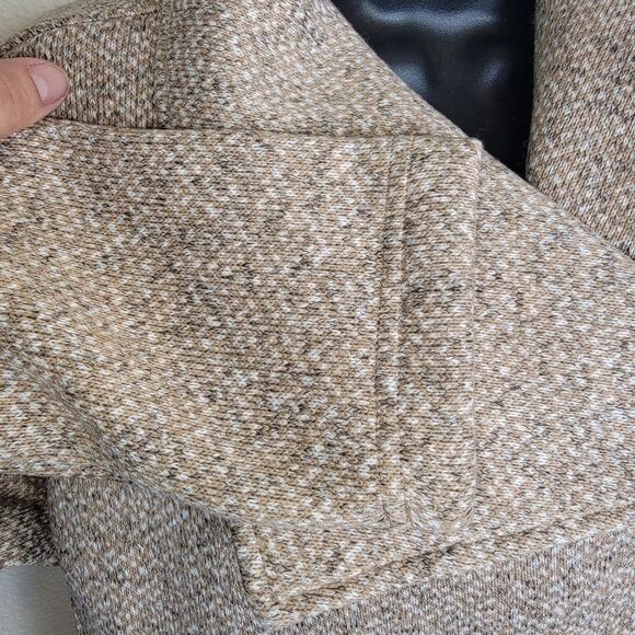 Lands' End asymmetric moto knit jacket size M/P (10-12) medium petite - Picture 6 of 8